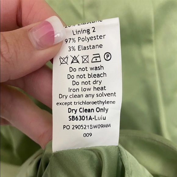 House of CB Lulu Pistachio Asymmetric Drape Midi Corset Dress - Picture 8 of 9